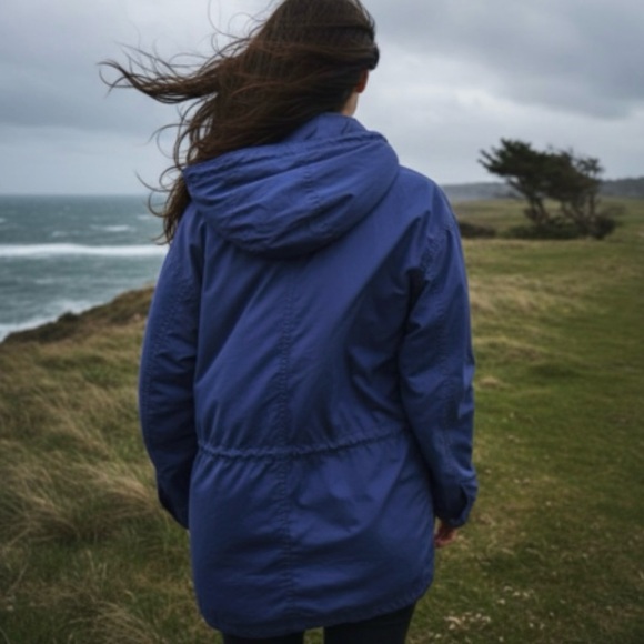 Woman Navy Blue Light Wight Jacket - Picture 3 of 14